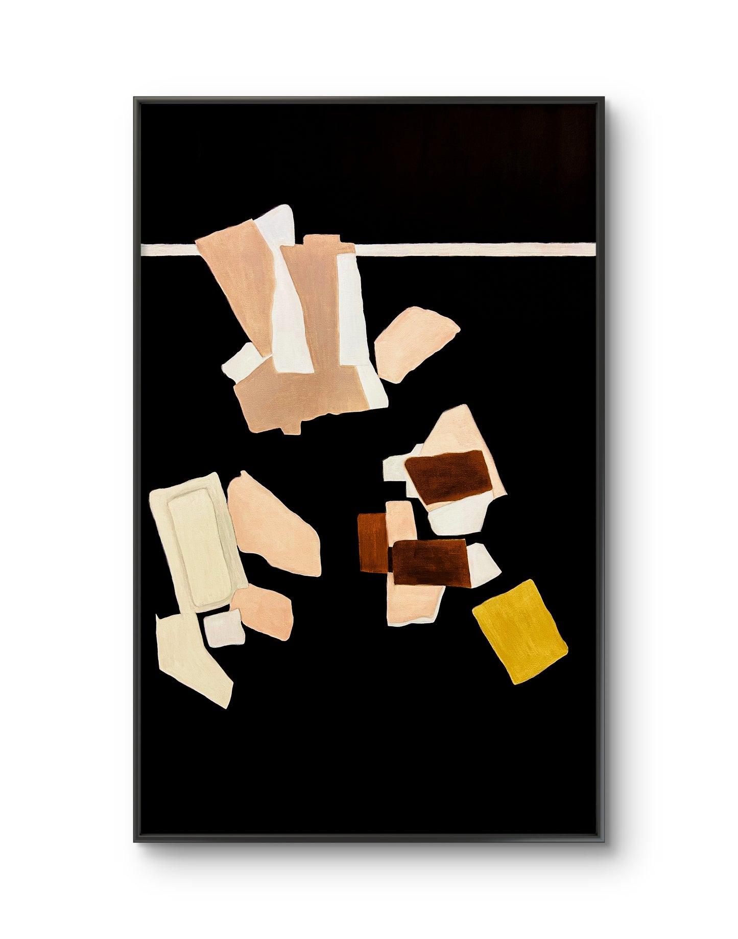 Colorful abstract art piece on a black background