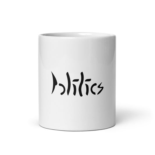 White glossy mug