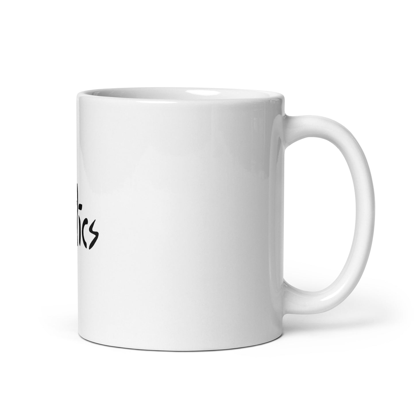 White glossy mug