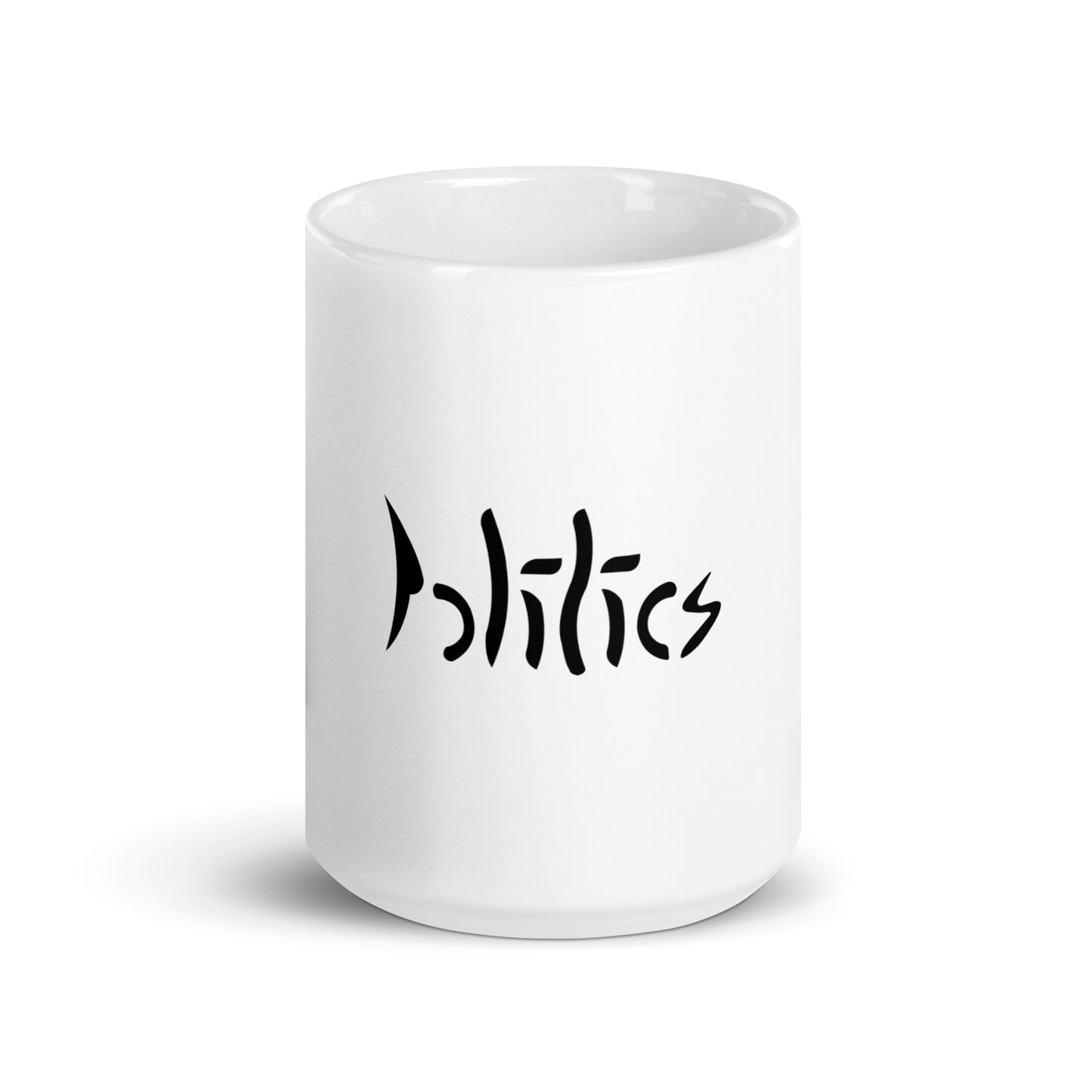 White glossy mug