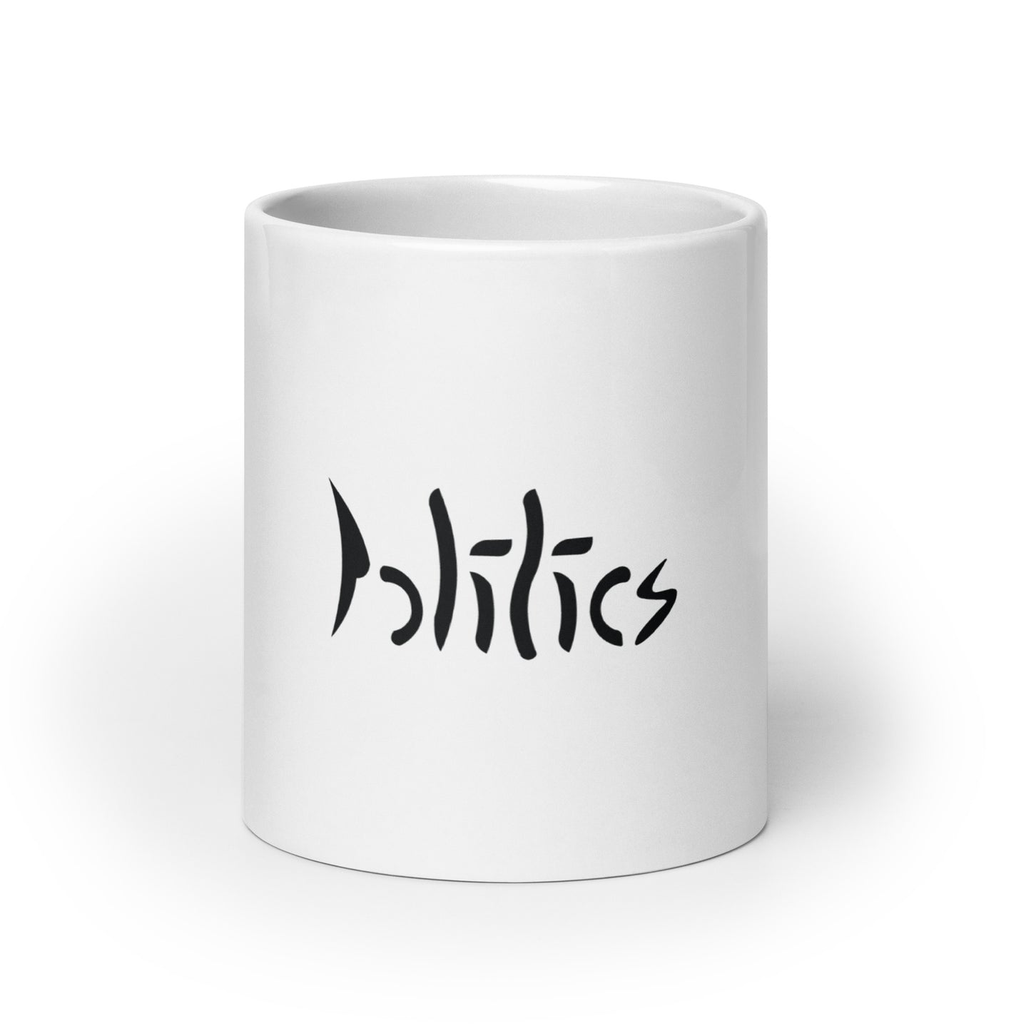 White glossy mug